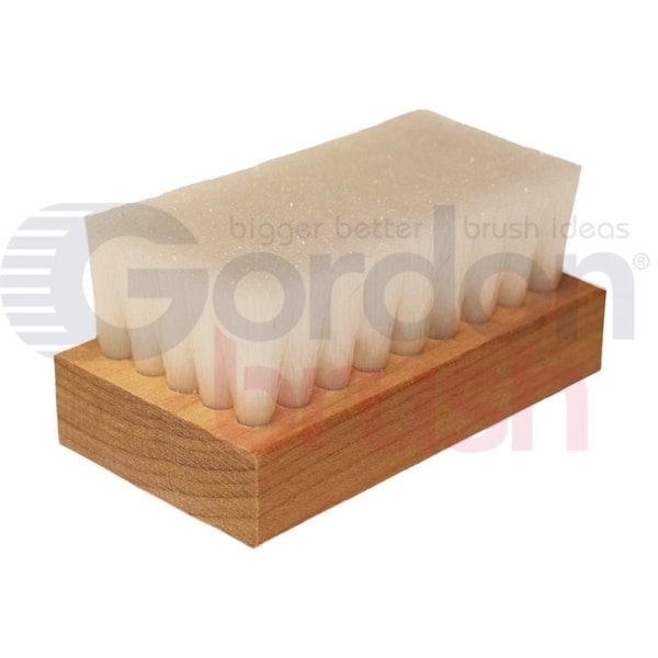 0.006 Crimped Pyler Bristle, 2-1/2 x 1-3/8 Wood Block Scrub Brush, PK12